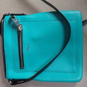 Ralph Lauren RLL Brown Pebbled Leather Crossbody S